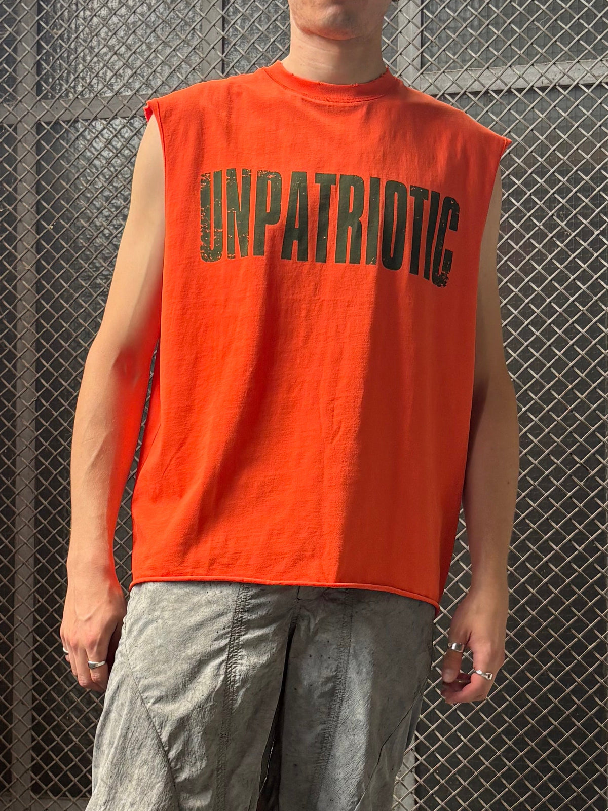 Unpatriotic Tank Top Orange