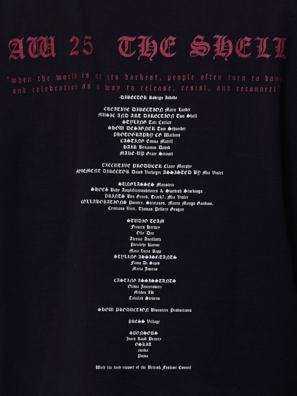 LUEDER Band Tee Black