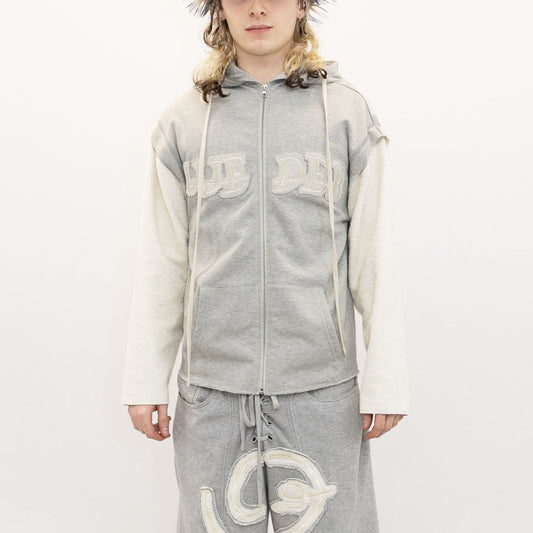 Marl Embroidered Hoodie