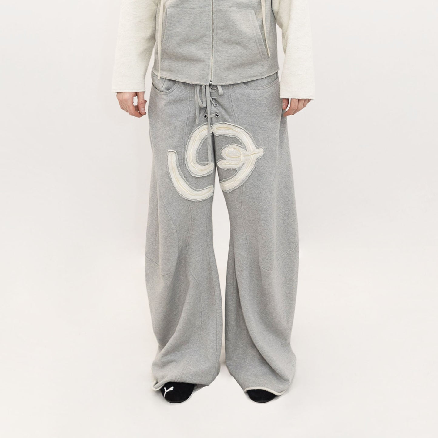 Marl Embroidered Jogger