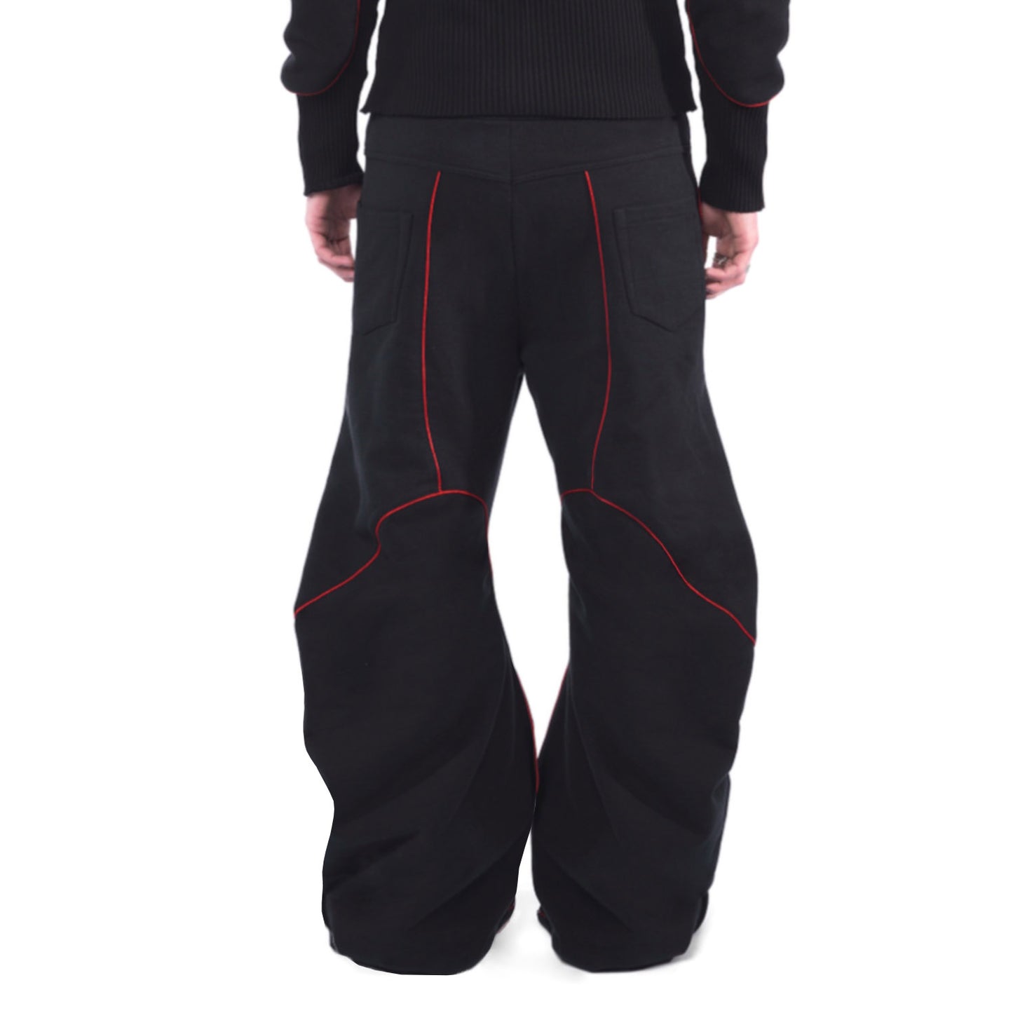 Engineered Jogger Black Red