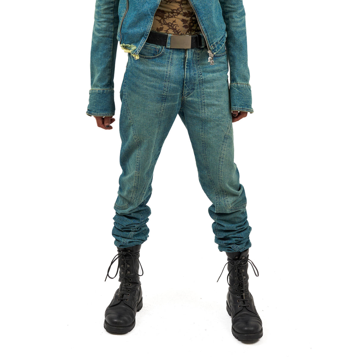 Engineered Skinnies Denim Cyan