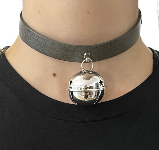 Joker Choker Silver and Charcoal