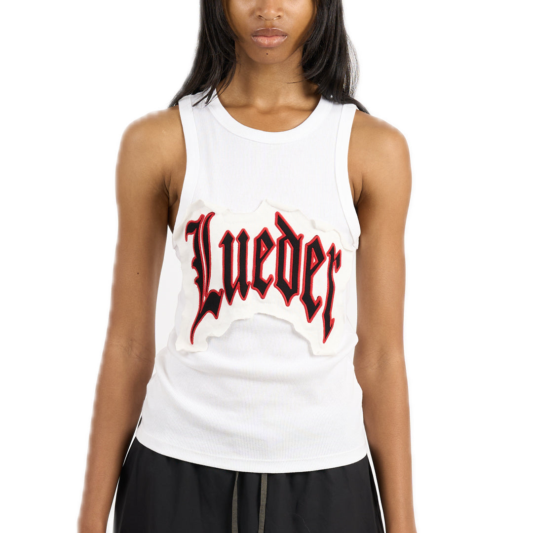 LUEDER Applique Tank White