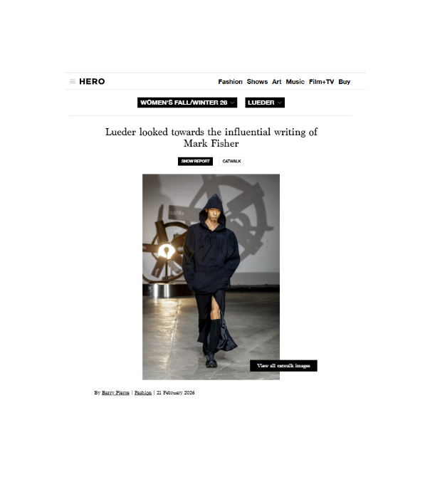 Lueder looked towards the influential writing of Mark Fisher