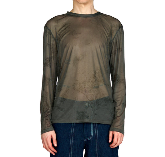 Ben Mesh Long Sleve Dark Moss