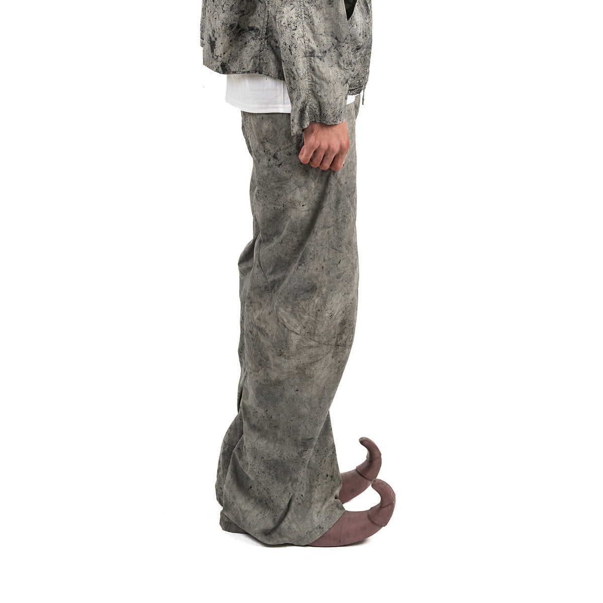 Technical Nylon Engineered Flare Dirty Silver
