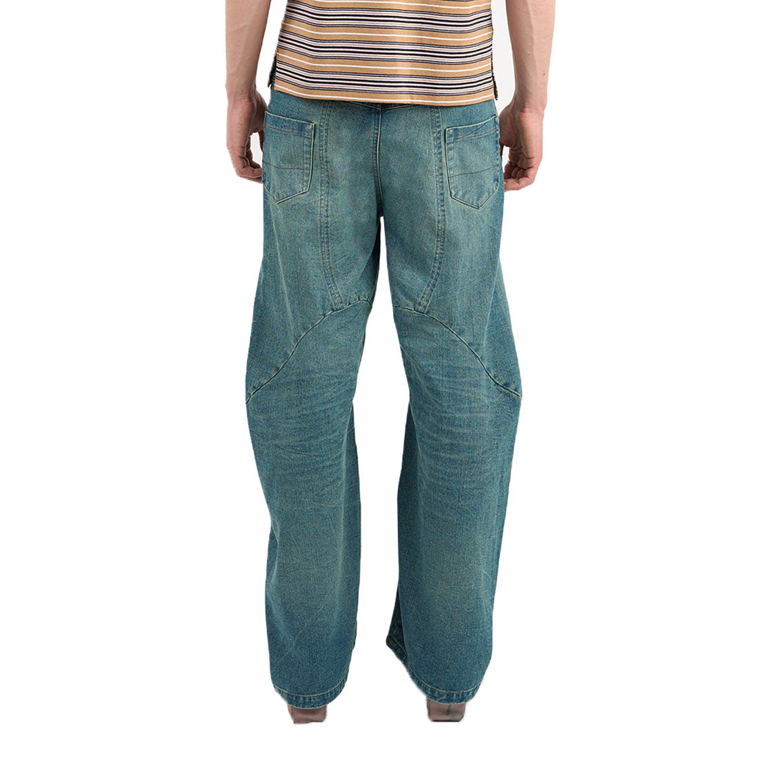 Engineered Flare Denim Cyan
