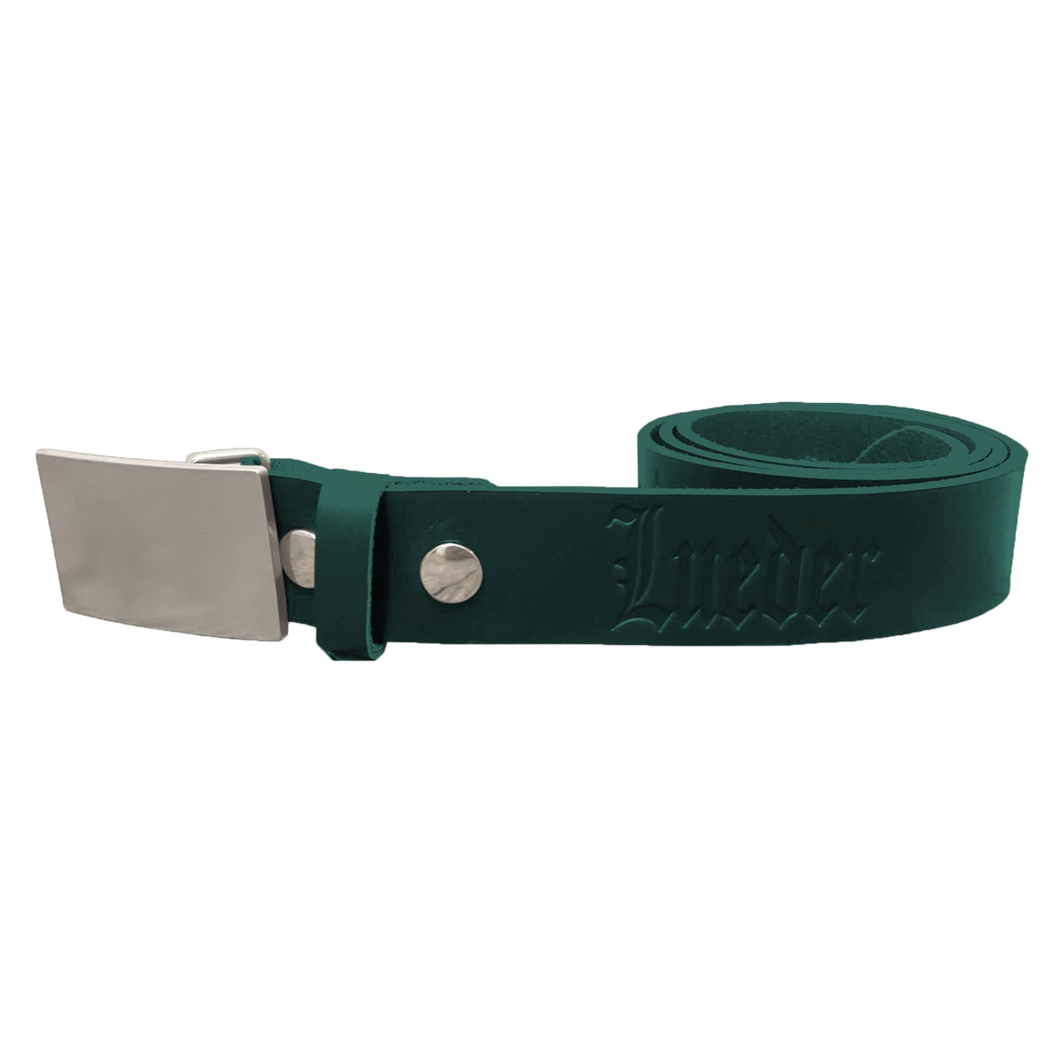 LUEDER Embossed Leather Belt Green