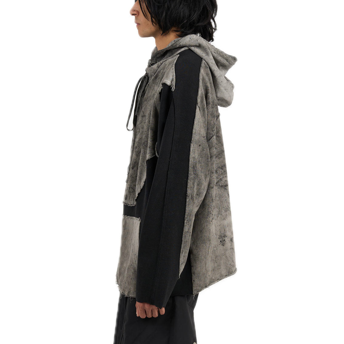 Armour Hoodie Two-Tone Dirty Silver and Black