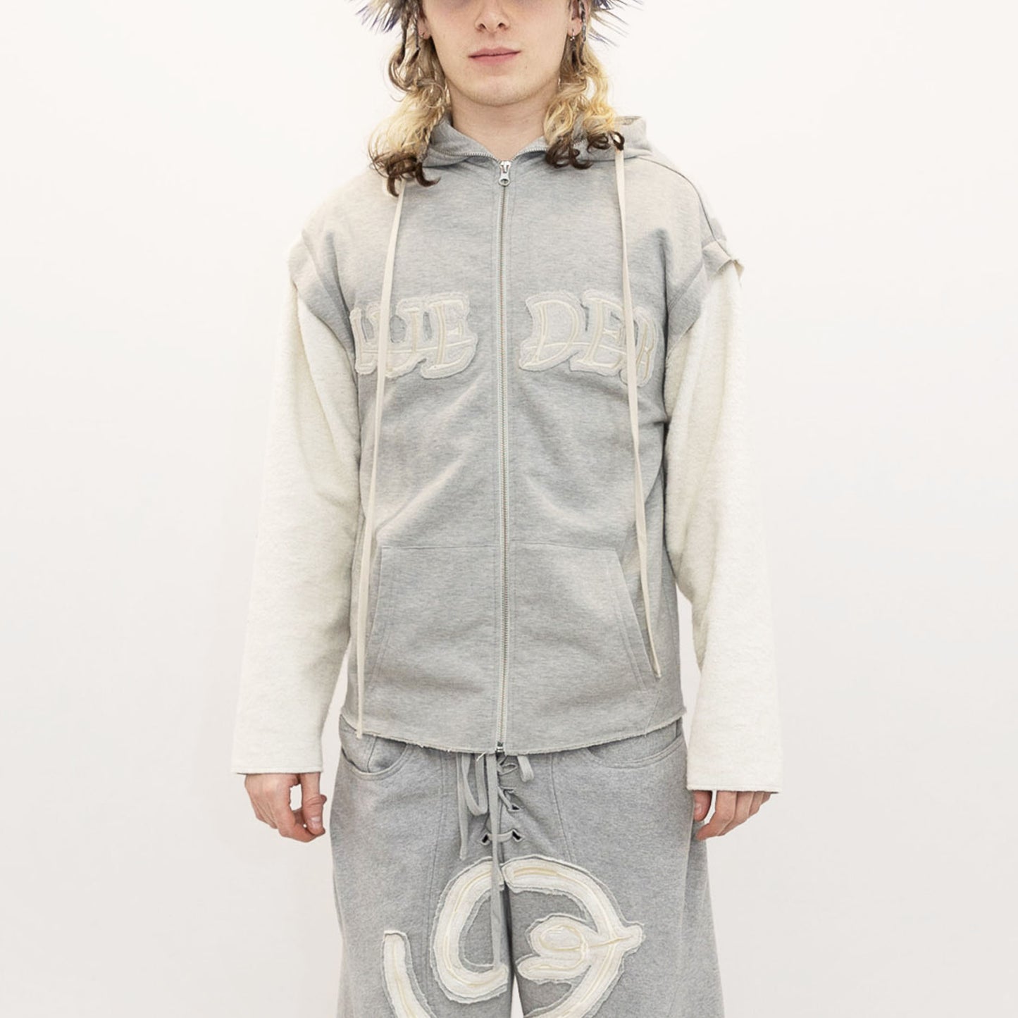 Marl Embroidered Hoodie