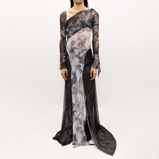 Sibyl Mesh Dress Black/Grey