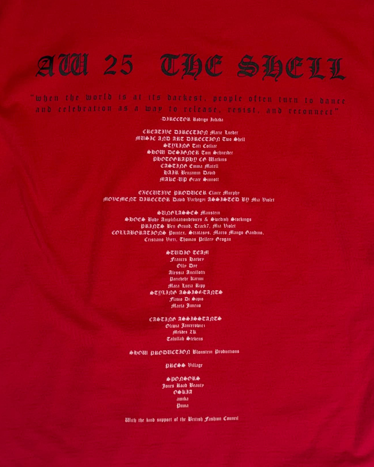 LUEDER Band Tee Red